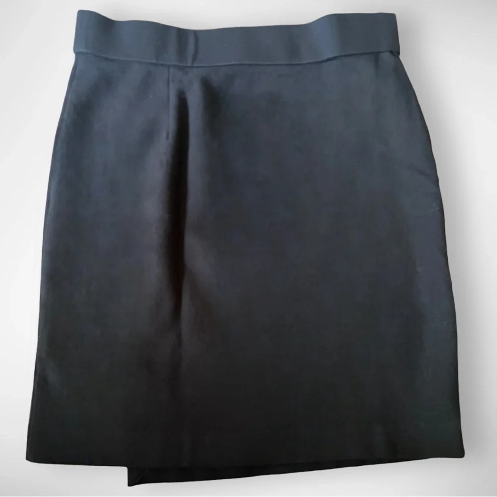 MADEWELL Women's Black Overlap City Knit Skirt Small | EUC - Picture 4 of 9